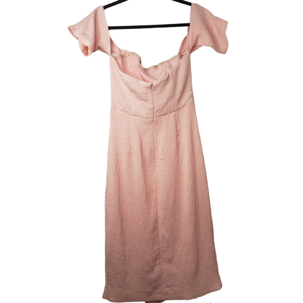 Elliatt Acacia Dress Off Shoulders Peach Textured midi dress - Picture 13 of 14